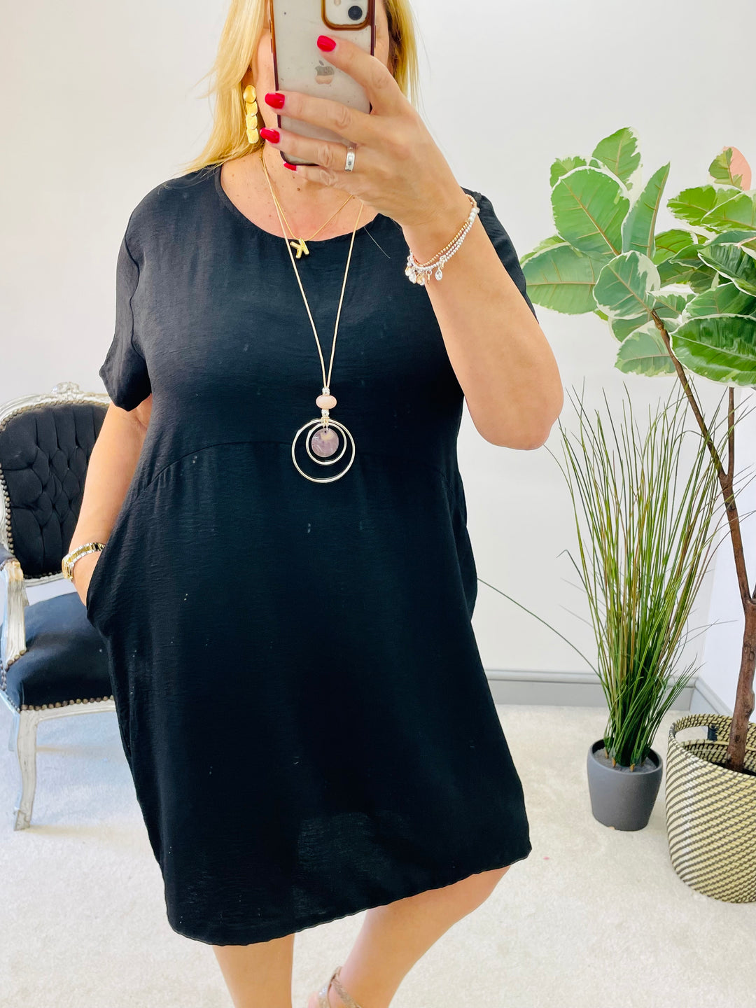 LADIES SUMMER LOOSE FIT HOLIDAY BEACH DRESS - YELLOW, BLACK, NAVY, PINK, GREEN