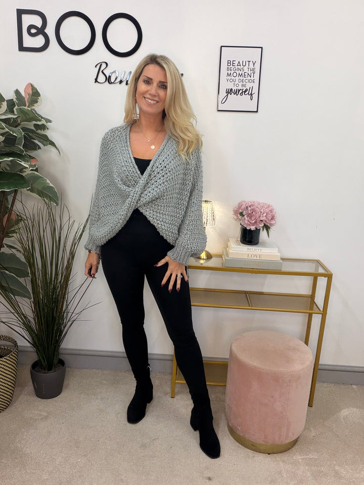 The ANN thick knit twist front jumper - 4 colours