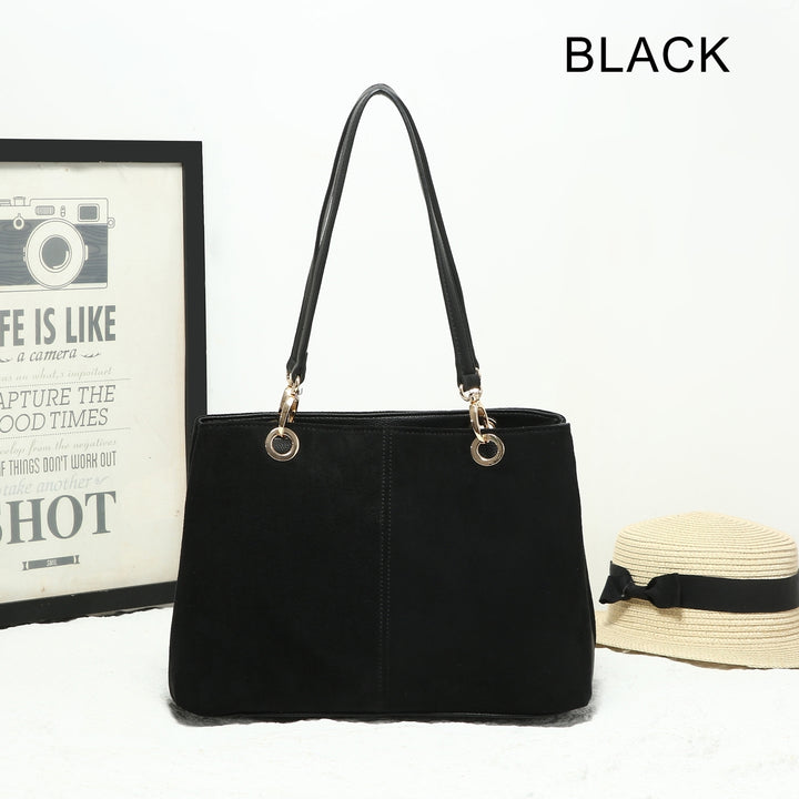 FAUX SUEDE TOTE HANDBAG ( 25451 )- 4 colours