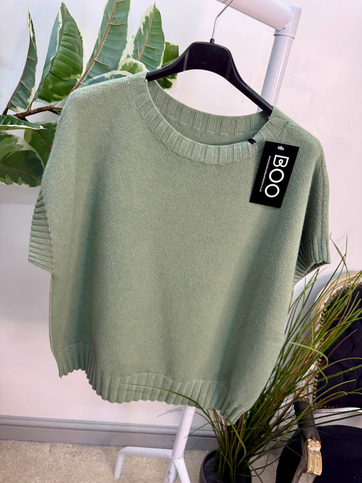 LADIES KNITTED TANK TOP JUMPER - ORANGE, PINK, YELLOW, CREAM, GREEN, KHAKI, BEIGE