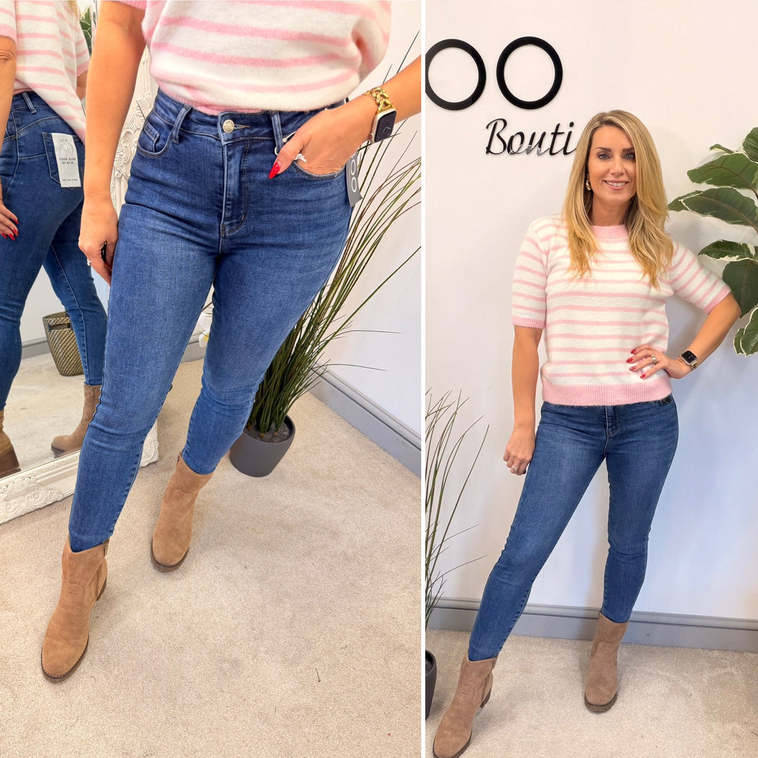 LADIES BLUE SKINNY DENIM JEANS