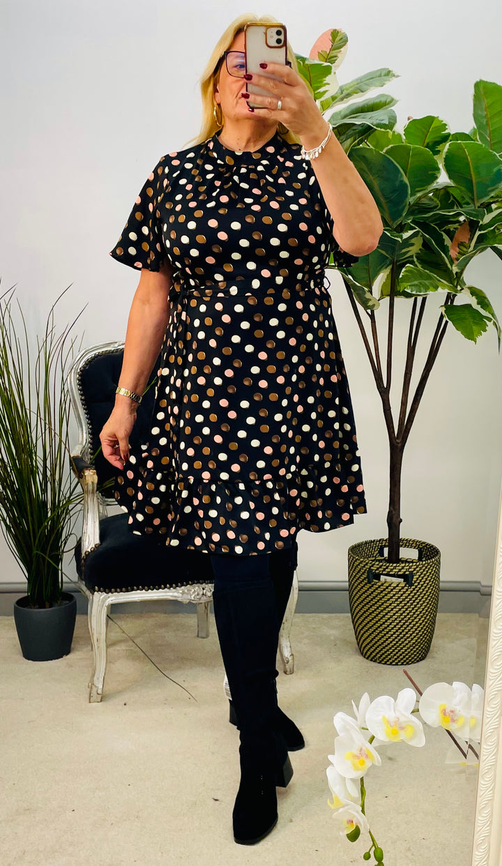 LADIES POLKA DOT MINI DRESS