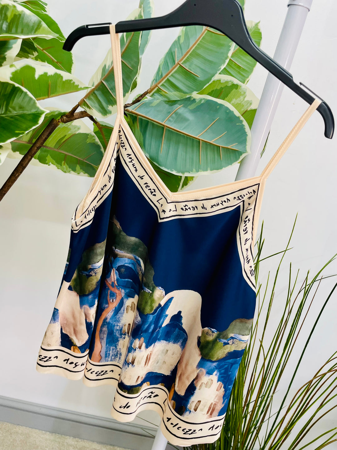 LADIES SATIN CAMI SUMMER TOP - BURGUNDY, BROWN, TAUPE, CREAM, BLUE, KHAKI, NAVY