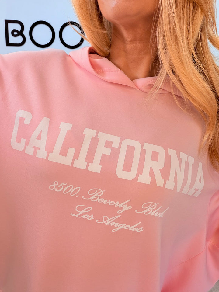 LADIES SCUBA CALIFORNIA SWEATSHIRT TOP - PINK, BLUE & LEMON
