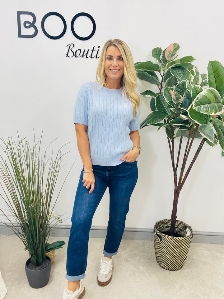 LADIES BLUE MOM FIT DENIM JEANS