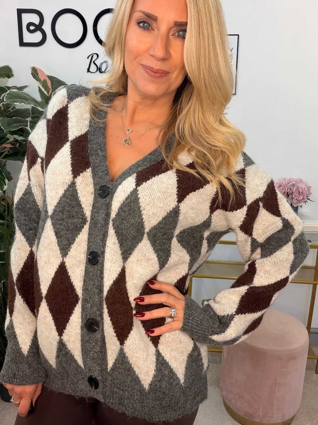 The SALLY diamond knit cardigan - 2 colours