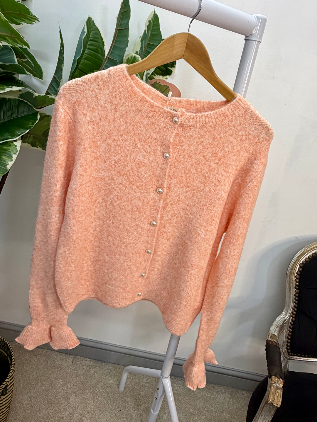 LADIES FASHION KNITTED CARDIGAN - BROWN, PEACH, PINK, BLUE & BEIGE