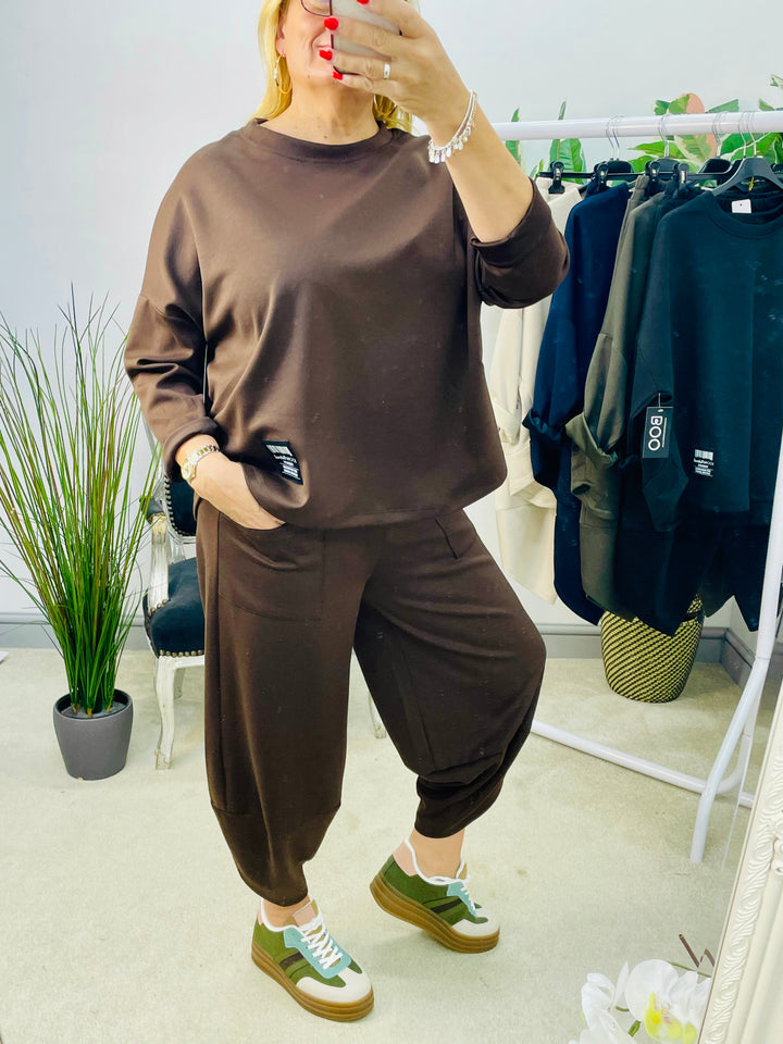LADIES SCUBA TROUSER CO ORD - NAVY, BLACK, KHAKI, BROWN & BEIGE