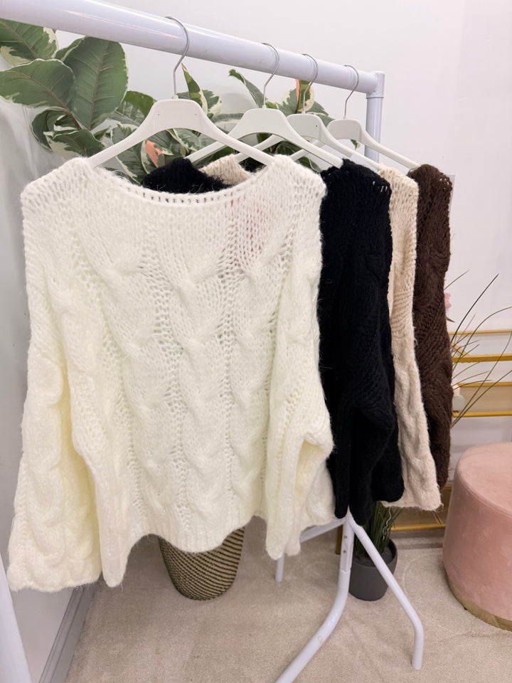 The STORM chunky cable knit jumper - 4 colours