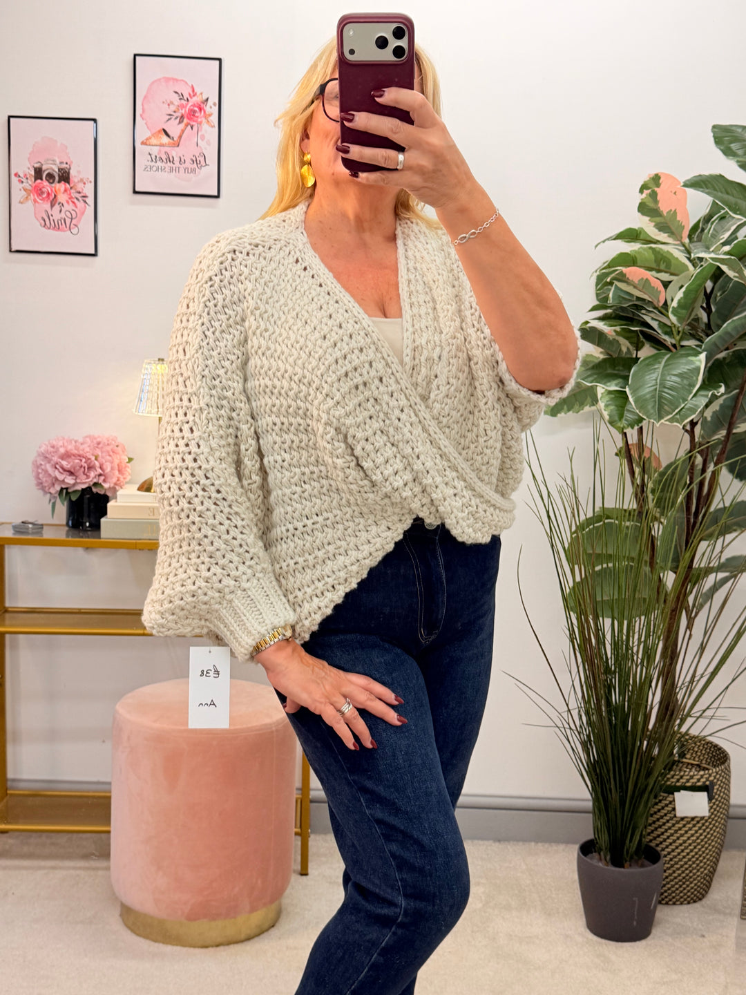 The ANN thick knit twist front jumper - 4 colours