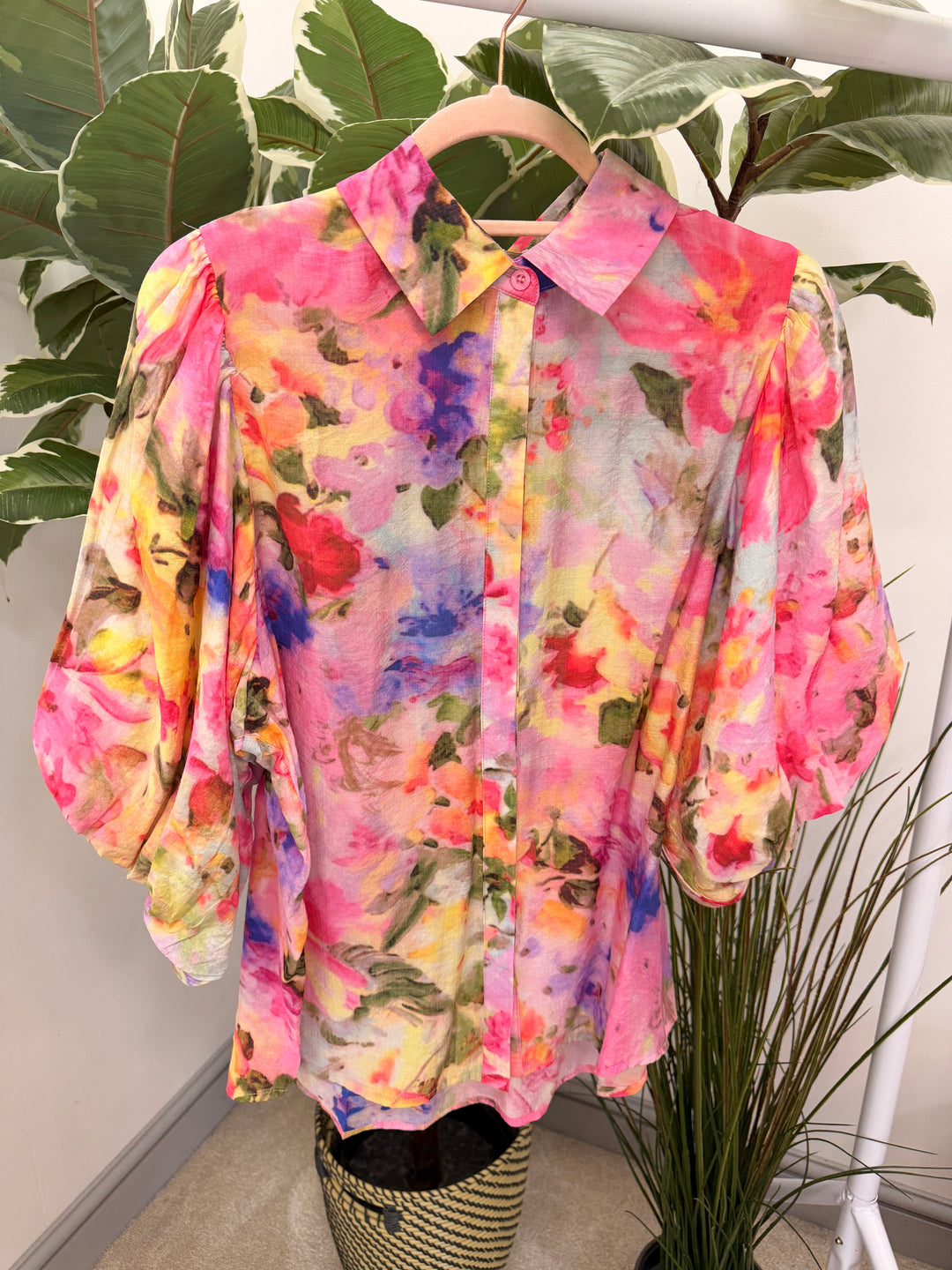 Ladies Fashion Colourful Tie Dye Blouse Shirt