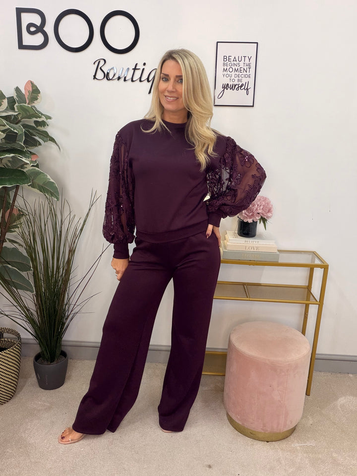 The JET scuba wide leg trouser Co ord set - 4 colours