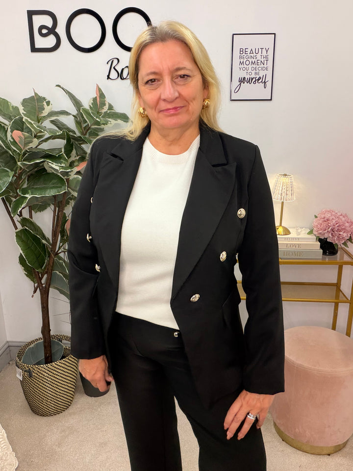 Ladies Fashion Blazer - White, Black, Navy, Brown & Camel