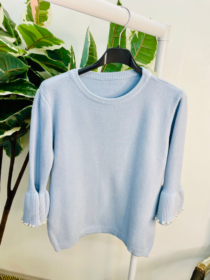 LADIES SOFT KNIT JUMPER - GREEN, BLUE, BLACK, BEIGE, ORANGE, WINE, BROWN