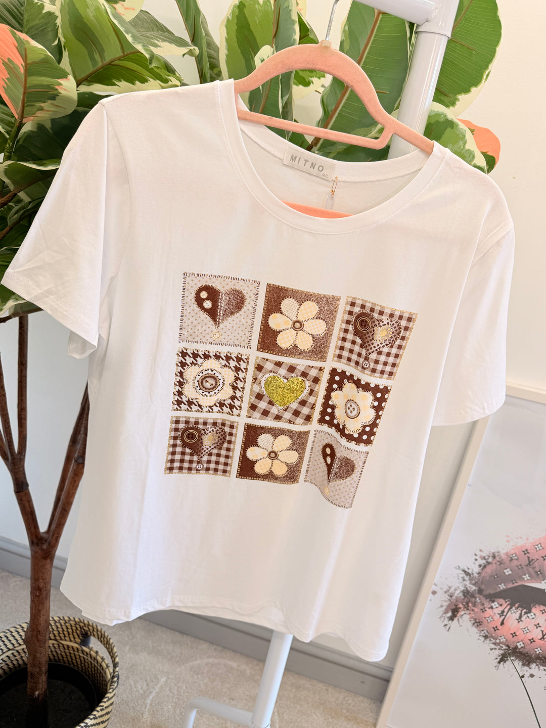 Ladies Fashion Summer T Tee Shirt - black & white