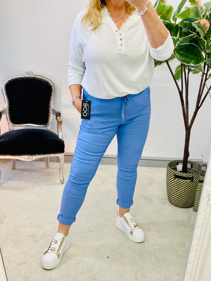 LADIES WOMENS SMART STRETCH MAGIC TROUSERS