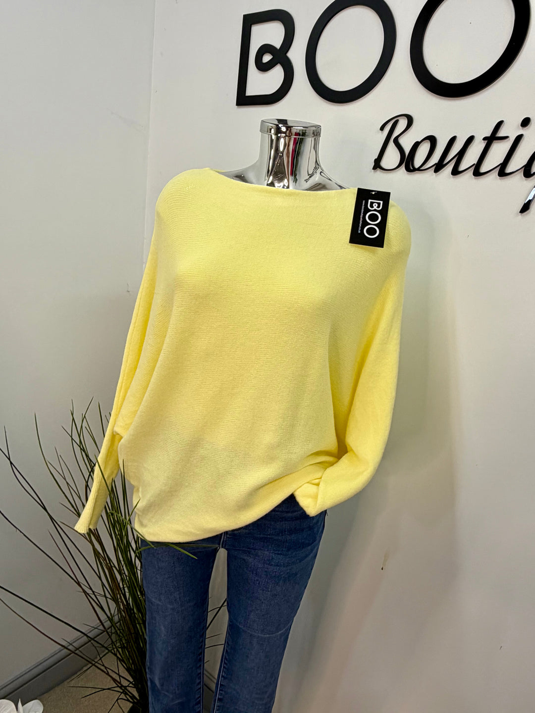 LADIES SOFT BATWING SLEEVE JUMPER - BLACK, NAVY, WHITE, BEIGE, PINK, BLUE, GREEN, LEMON