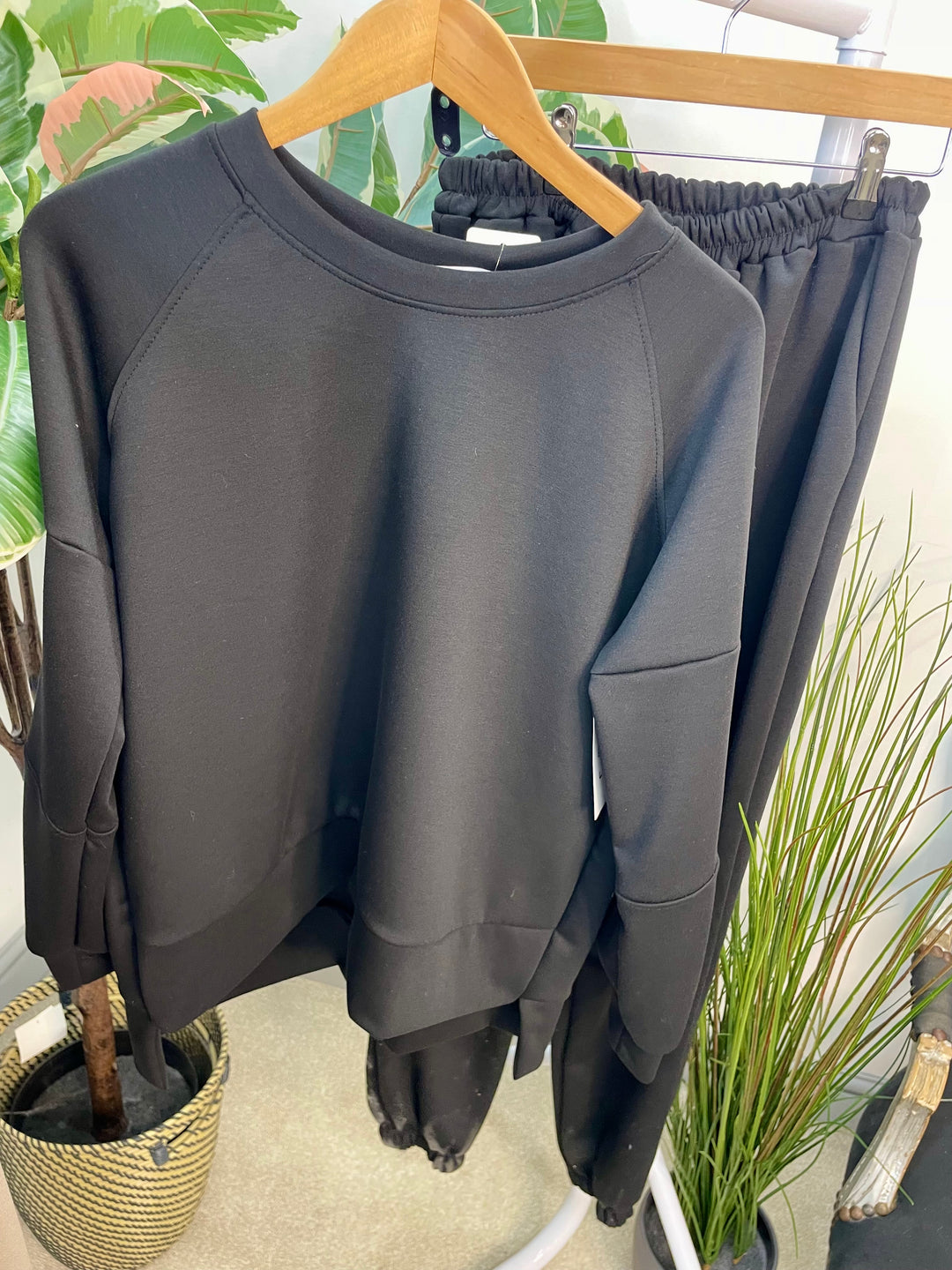 LADIES SCUBA JOGGER TROUSER CO ORD SET - BLACK, NAVY, MOCHA, BROWN