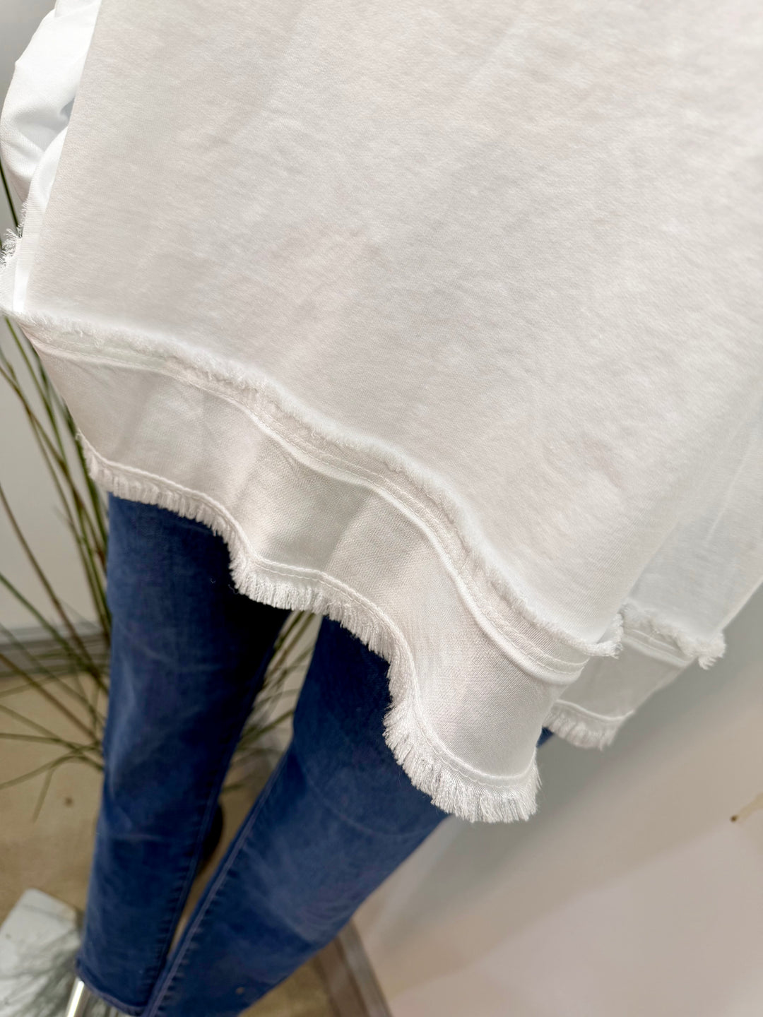 LADIES FASHION V NECK CASUAL TOP - BLACK, WHITE & LEMON