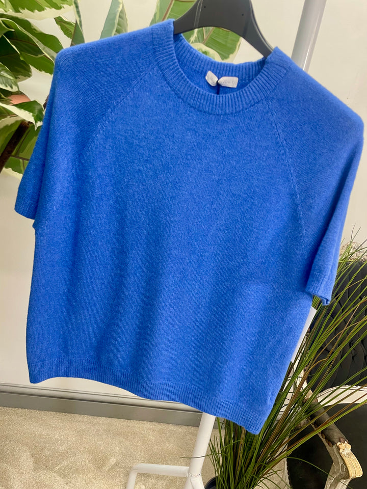 LADIES SOFT KNIT SHORT SLEEVE AUTUMN JUMPER 