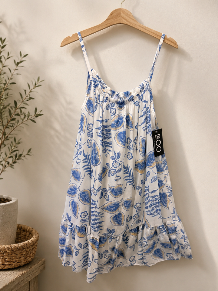 Ladies Summer Sun Dress - Navy, Blue, Wine, Pink, Orange, Beige, Khaki, Brown