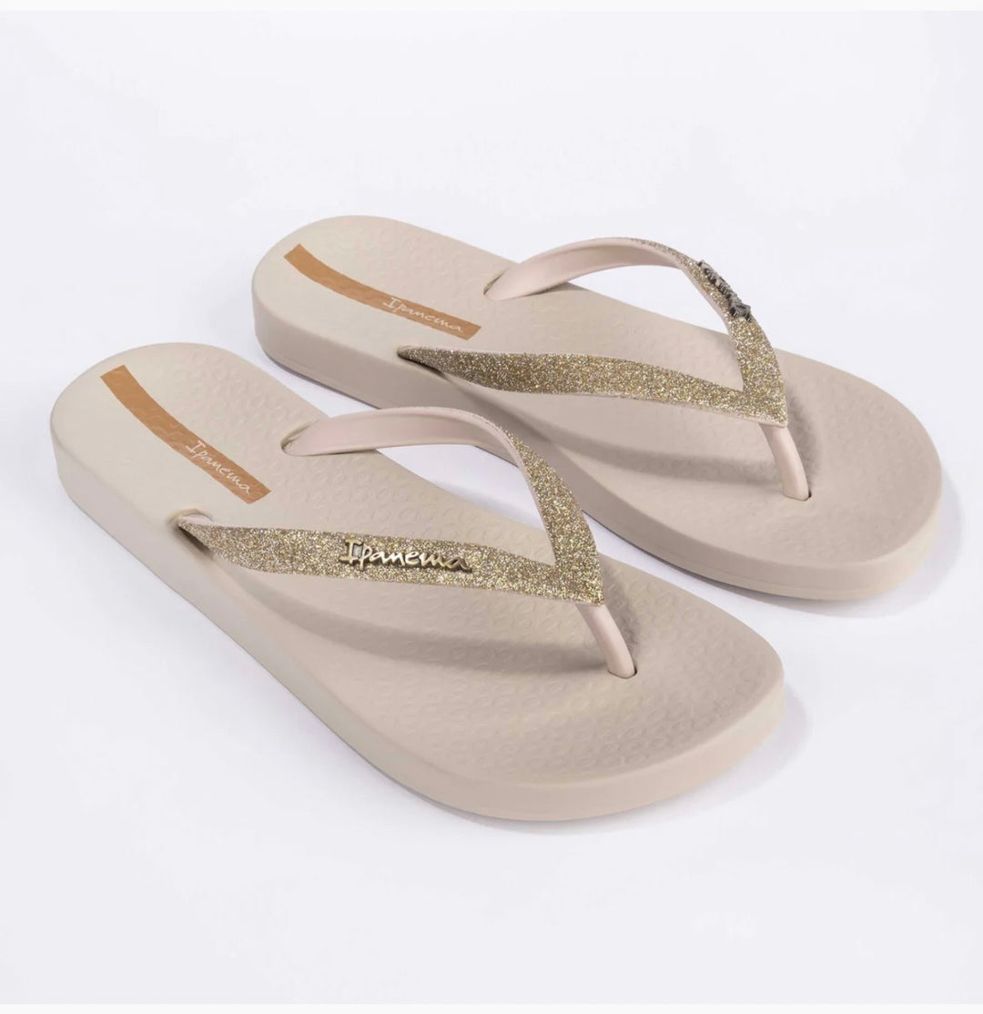 IPANEMA glitter flip flops ( four) - black, pink & beige