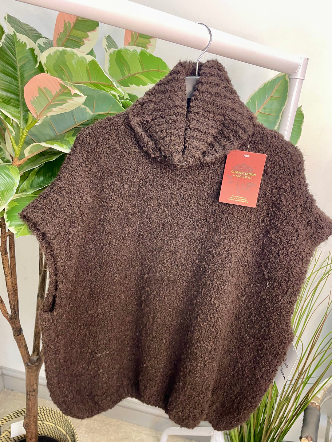 LADIES POPCORN KNIT ROLL NECK JUMPER - WHITE, BLACK, BROWN, BEIGE & BURGUNDY