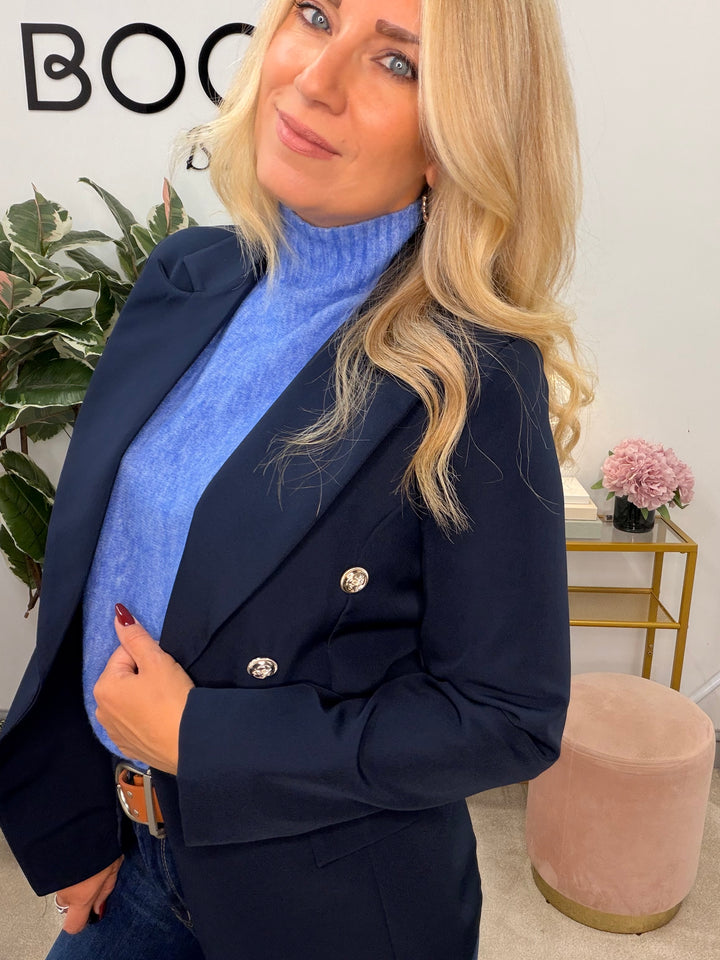 Ladies Fashion Blazer - White, Black, Navy, Brown & Camel