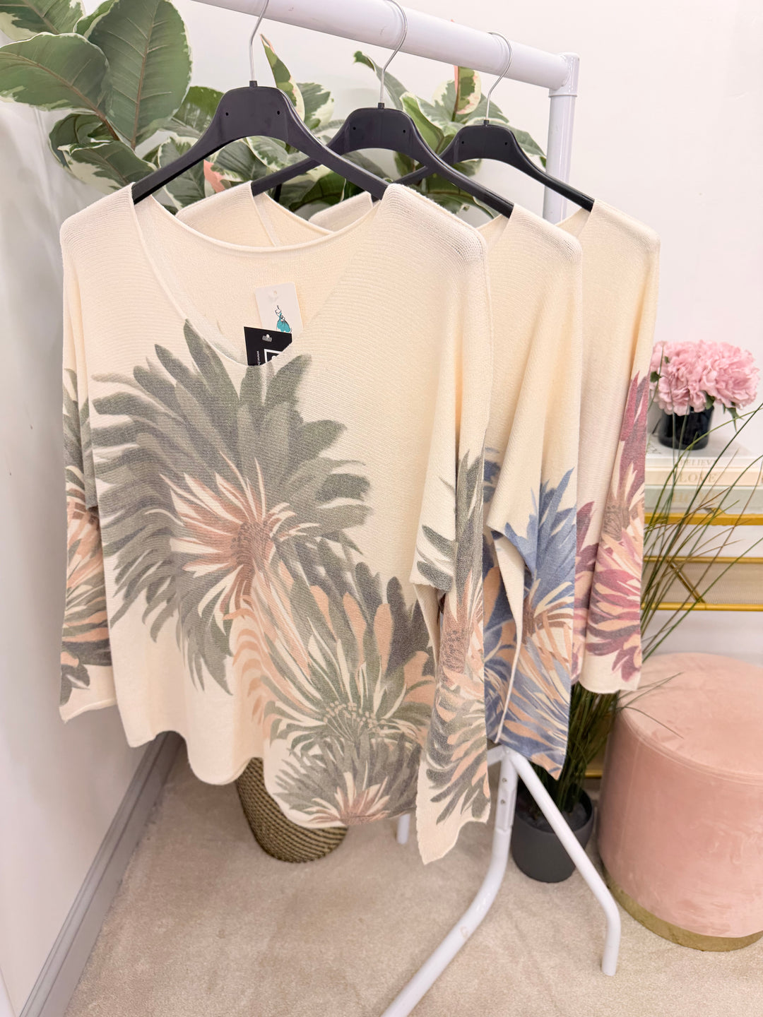 The HALLE soft knit flower jumper - 3 colours