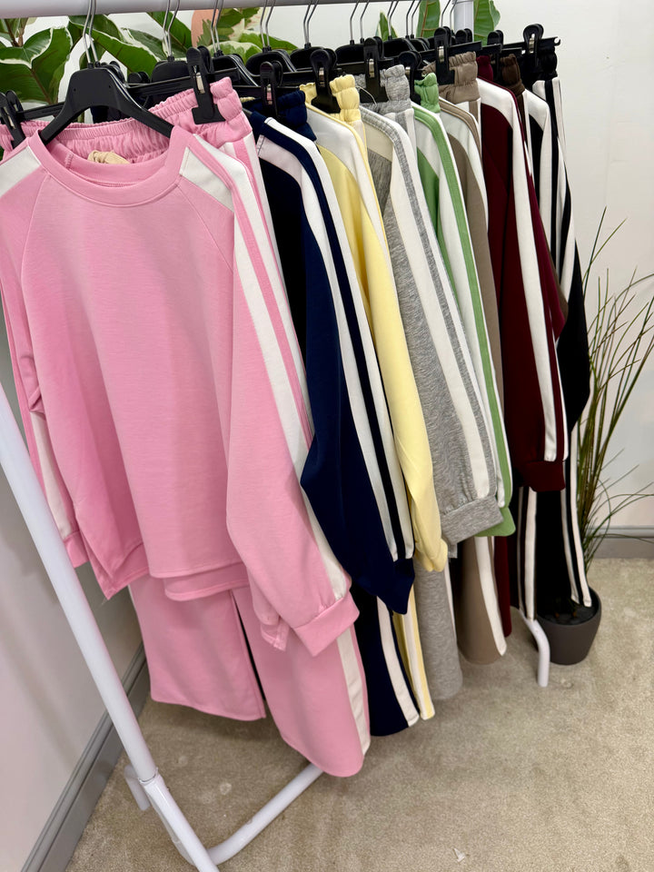 Ladies Fashion Wide Leg Tracksuit co ord set