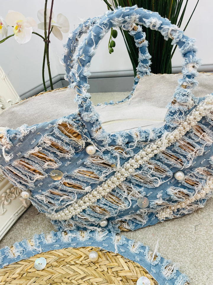 The CRETE luxury straw bag and hat set