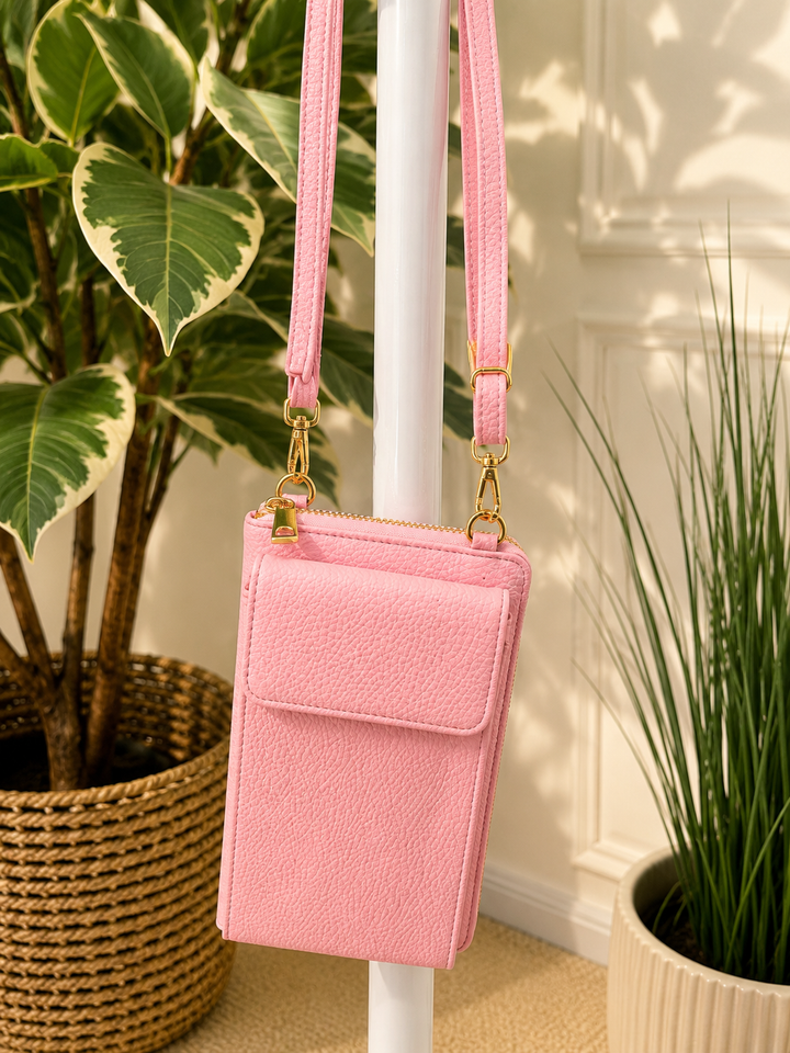 Ladies Purse / Phone Shoulder Bag - White, Silver, Gold, Black, Pink