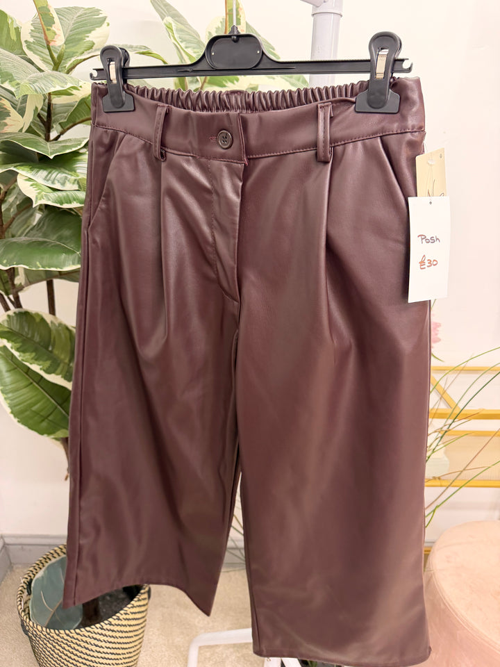 The POSH faux leather culotte trousers - 3 colours