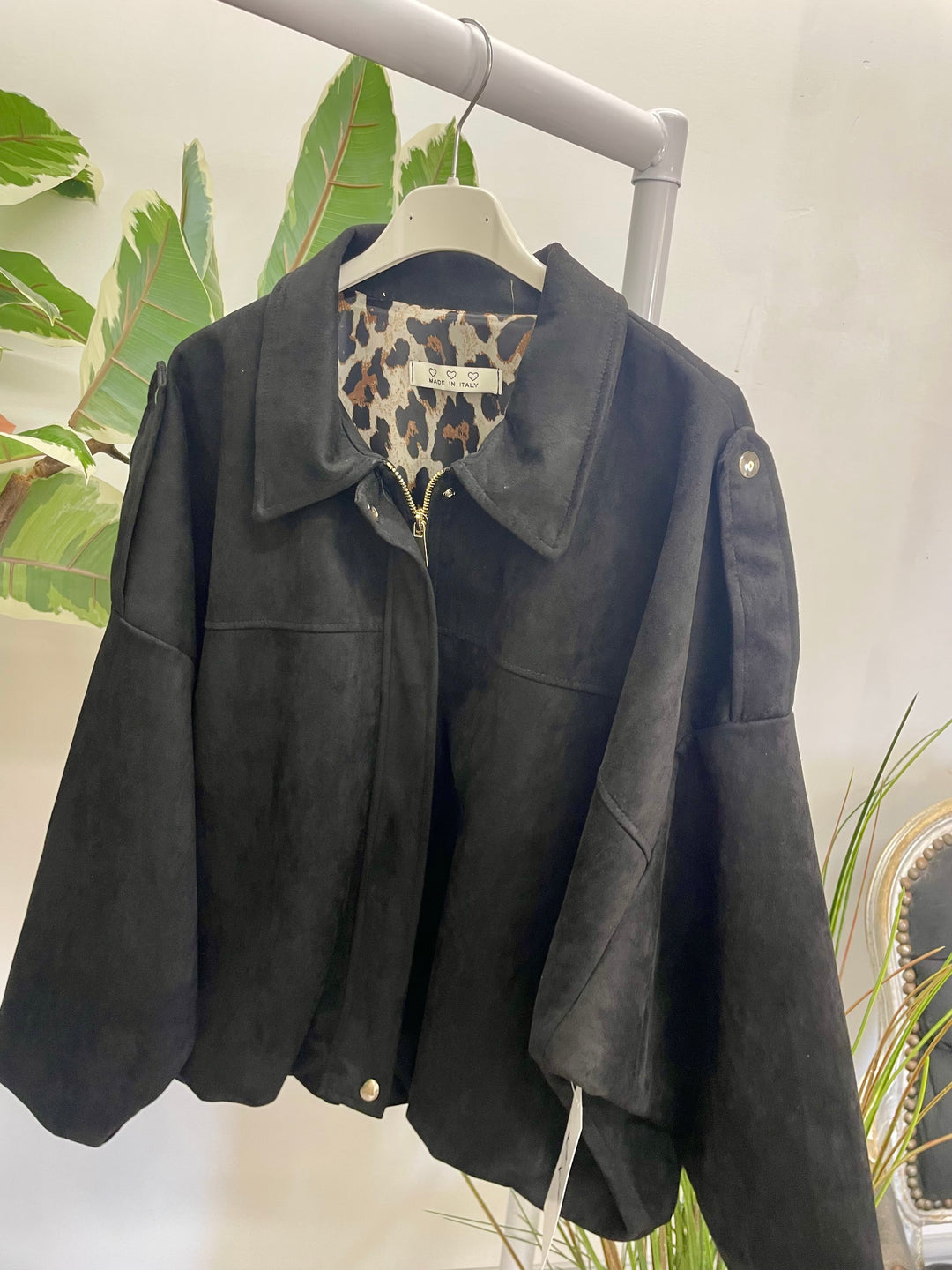 LADIES FAUX SUEDE BOMBER JACKET - BLACK, BEIGE & TAUPE