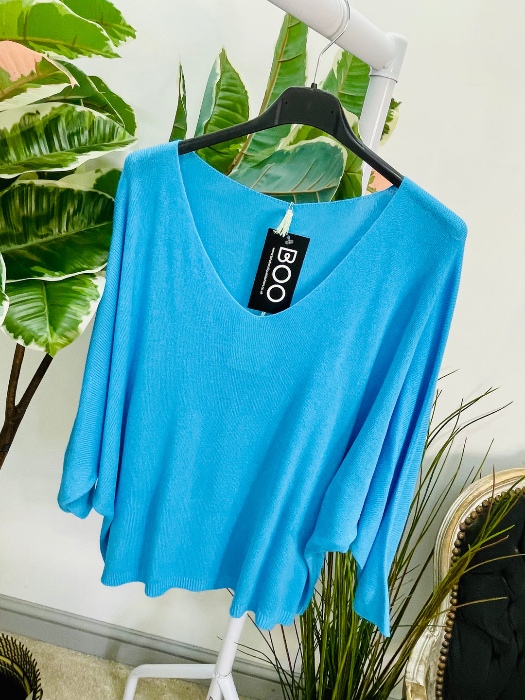 LADIES SOFT FINE KNIT V NECK TOP - YELLOW, WHITE, BROWN, TURQUOISE, CAMEL