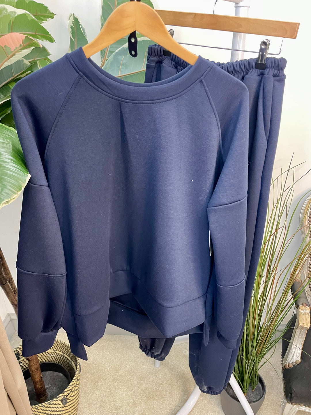 LADIES SCUBA JOGGER TROUSER CO ORD SET - BLACK, NAVY, MOCHA, BROWN