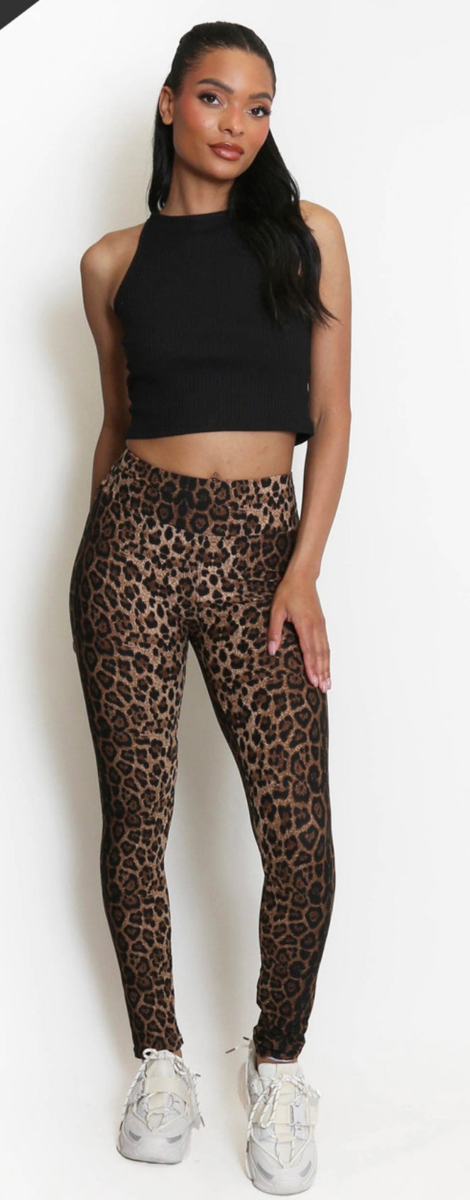 Leopard print leggings and top sale