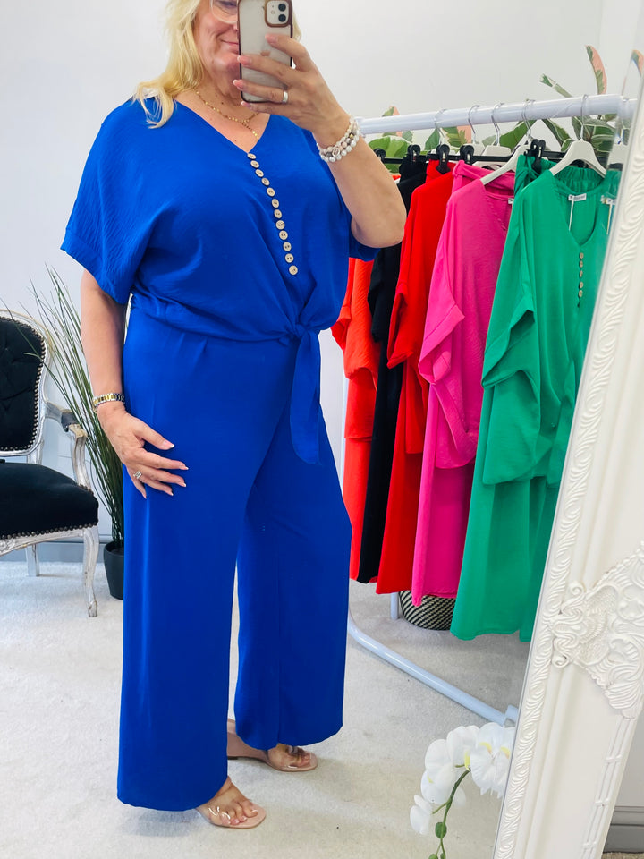 LADIES TROUSER CO ORD SET - BLACK, PINK, GREEN, BLUE, RED, ORANGE