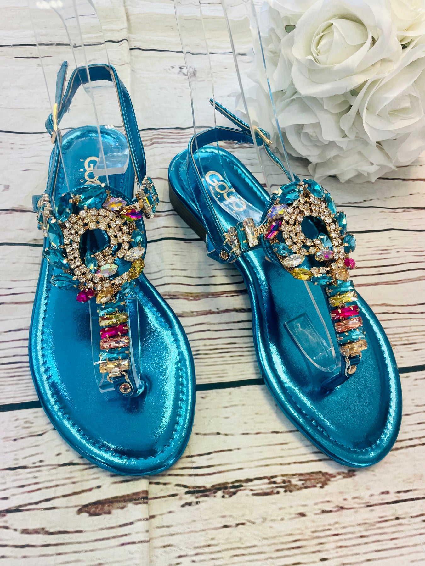 Jewelled flat sandals uk discount
