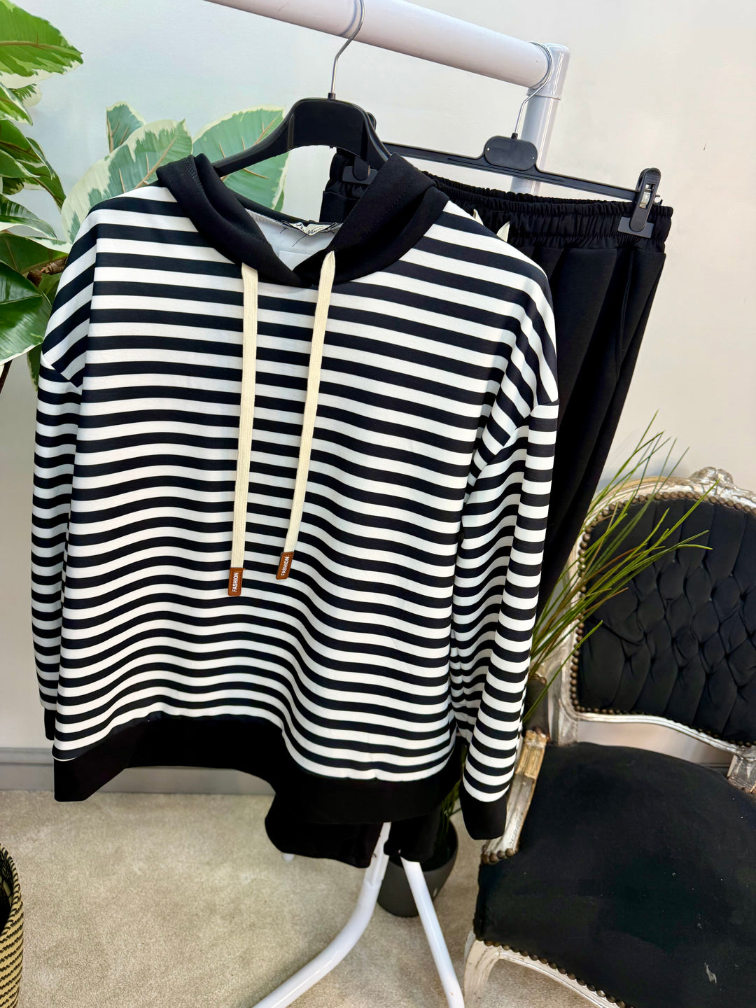 Ladies Fashion Straight Leg co ord set - khaki, navy, black & beige