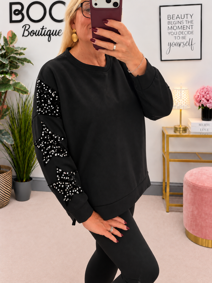 The KIERA scuba sequin top - 4 colours