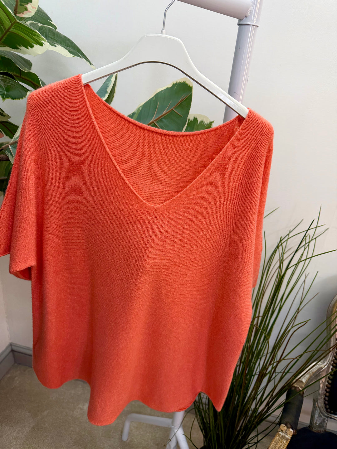 Ladies Short Sleeve Jumper - pink, white, mint, beige, black, coral, lemon