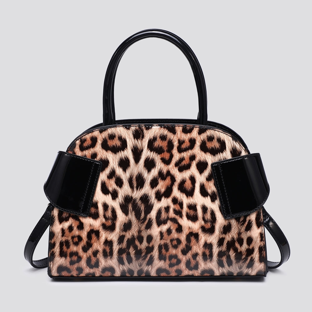 PATENT LEOPARD PRINT HANDBAG ( 25461 ) - 2 colours