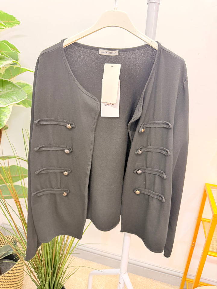 Ladies Fashion Military Jacket - Khaki, Black & Brown