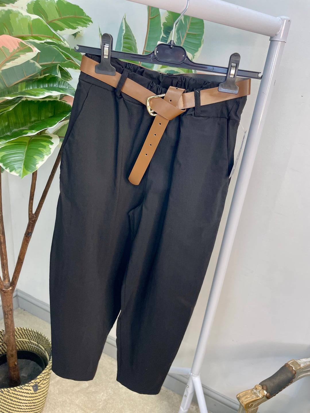 LADIES BALLOON LEG MAGIC TROUSERS - BLACK, NAVY, BEIGE, BROWN & KHAKI