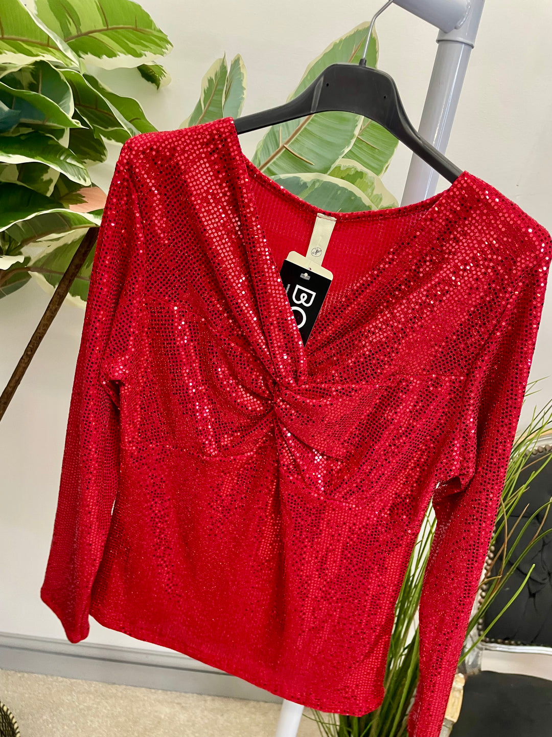 LADIES SEQUIN PARTY TOP - SILVER, GREEN, GOLD, BLACK, BERRY, CHAMPAGNE