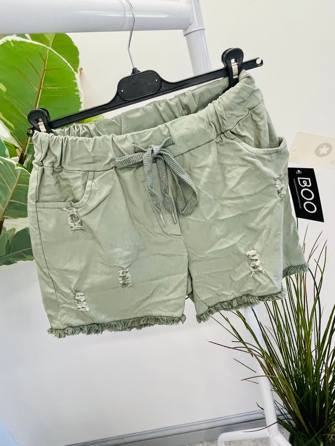 LADIES STRETCH MAGIC SUMMER SHORTS - BLACK, WHITE, KHAKI, NAVY & BEIGE
