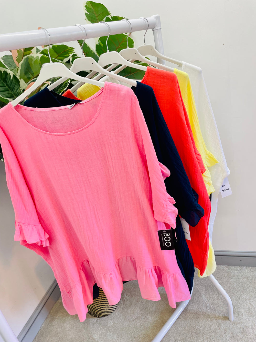 LADIES WOMENS OVERSIZE LOOSE FIT BAGGY TOP - NAVY, WHITE, CORAL, PINK, YELLOW