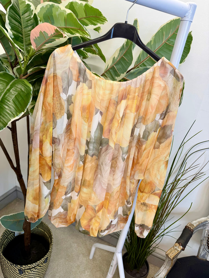 LADIES STRETCH NET BLOUSON TOP - NAVY, KHAKI, YELLOW & NAVY