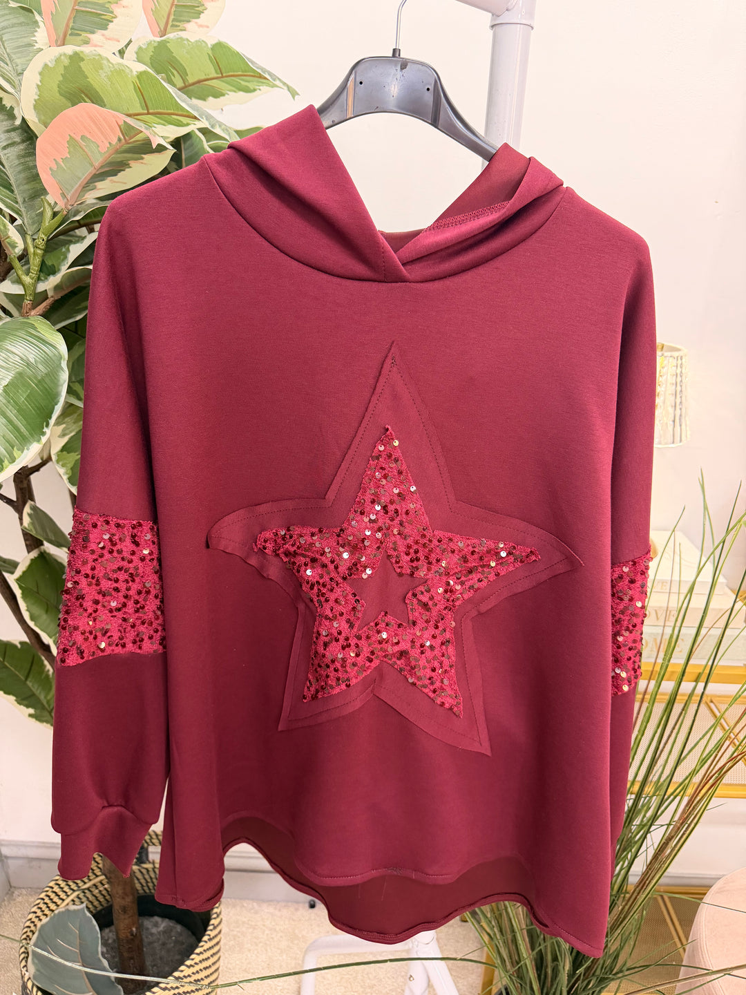 The JUDY scuba sequin hoodie top - 4 colours